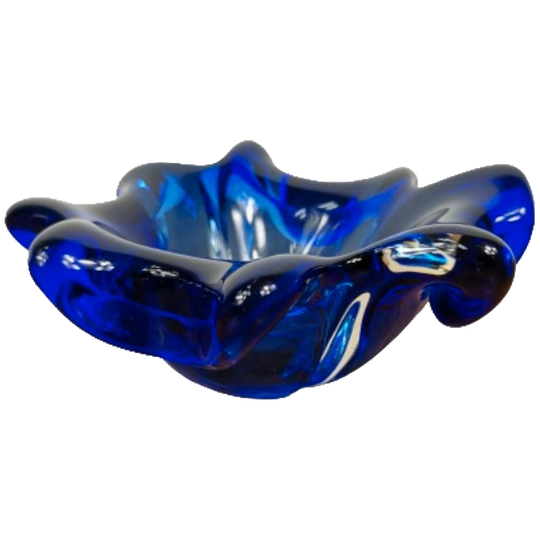 Vintage Glazen Schaal Asbak. Italiaans Murano Glas 006 1