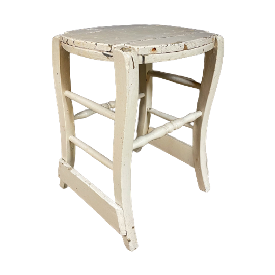 Antiek Wit Brocante Kruk – Begin 1900 1