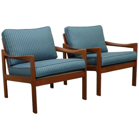 2X Fauteuil Illum Wikkelsö Niels Eilersen, 1960S (Setprijs) 1