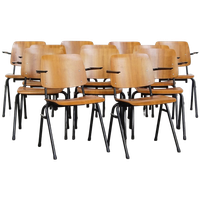 Set Van 12 Vintage Jaren ’60 Dutch Design Marko School/kantine/eetkamerstoelen Met Armleuningen