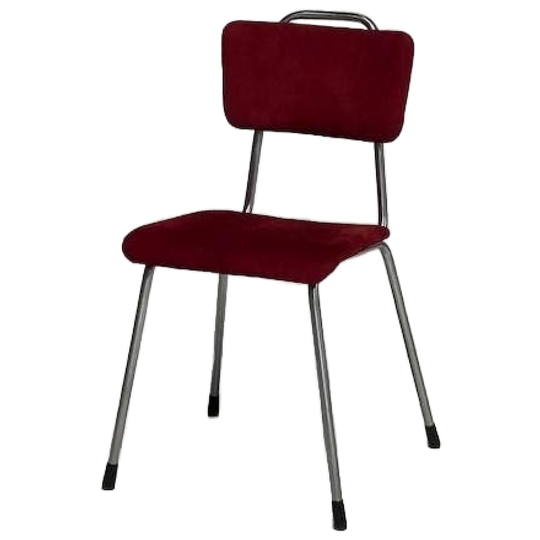 Gispen Eettafelstoel Vintage Design Eetkamerstoel Donkerrood 1