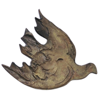 Bronzen Gouden Wand Vogel