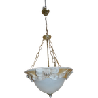Plafondlamp Met Gips, Glas En Metaal thumbnail 1
