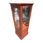 Teakhouten Vitrinekast Afm. 52x52cm En 120cm Hoog. thumbnail 1