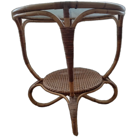 Rotan Tafel Tafeltje Rohe Noordwolde Gewolkt Glas 1