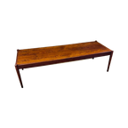 Rosewood Mid Century Salontafel Van 140 X 55 Cm thumbnail 1