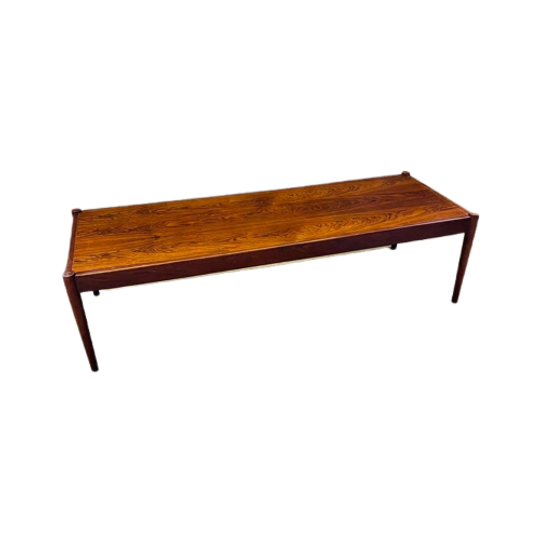 Rosewood Mid Century Salontafel Van 140 X 55 Cm 1