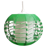 Green And White Scoubidou Pendant Lamp 1960S Ddr