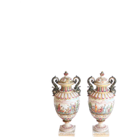 Capodimonte Vases, Late 19th, Set Of Two