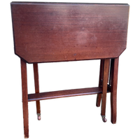 Antiek Engels Mahonie Hangoortafeltje, Inklapbaar,61 Cm Hoog
