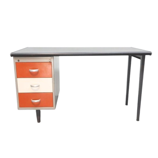 Vintage Bureau A.R. Cordemeijer Voor Gispen 1