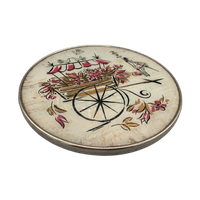 Mid Century Dienblad Plateau Ijzer/glas