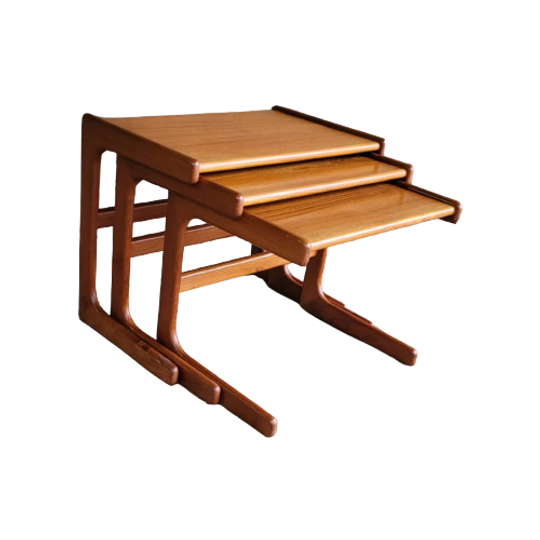 Vintage Nesting Set - Salin Møbler Denemarken - Massief Teakhout 1