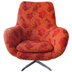 Vintage Draaifauteuil Opnieuw Bekleed Jaren 70 Draaistoel thumbnail 1