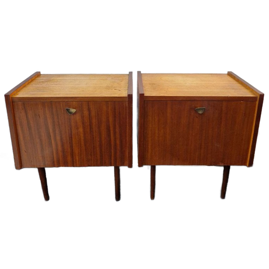 Set Van Twee Vintage Nachtkastjes 70s 1