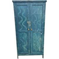 Uniek Houten 2 Deurs Locker Blauw Turquoise