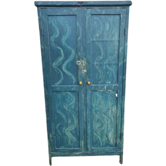 Uniek Houten 2 Deurs Locker Blauw Turquoise 1