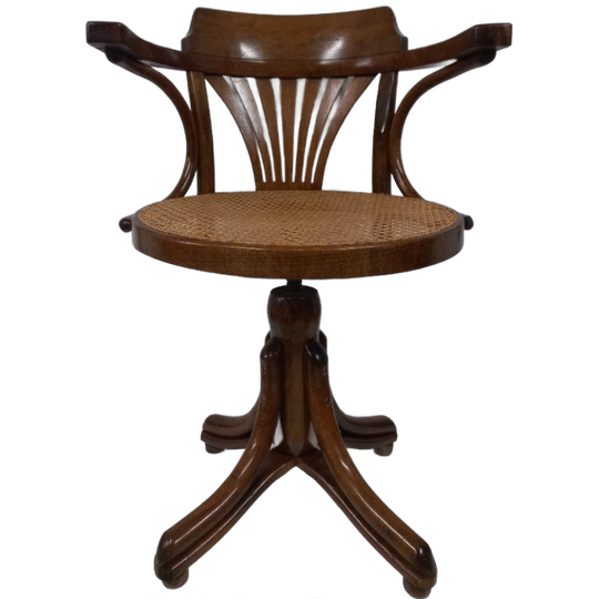 Thonet Stijl Webbing Bureaustoel (kapiteinsstoel, In Hoogte Verstelbaar)) 1