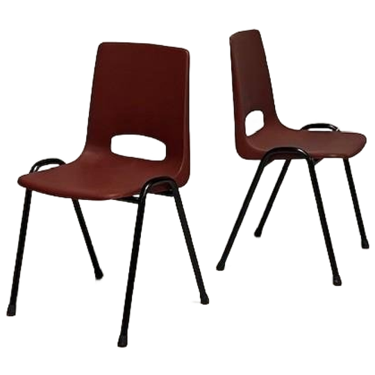 Retro Stoel In De Kleur Bordeauxrood 1