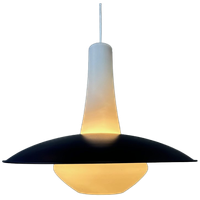 Vintage 1950’s Scandinavische Hanglamp – Opaline