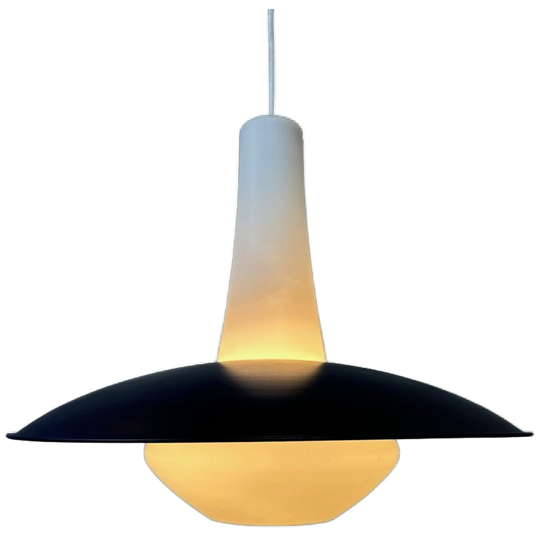 Vintage 1950’s Scandinavische Hanglamp – Opaline 1