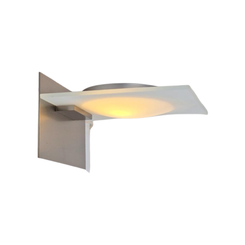 Moderne Leds C4 S.A. Wandlamp Spain Design ‘90 Glas Metaal