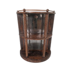 Art Deco Hal Kastje Noten Hout Spiegel. thumbnail 1