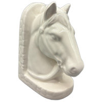Boekensteun Paard Wit Keramiek