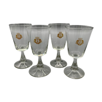 Set Voetglaasjes Met Goudkleurig Wapen 4 Stuks