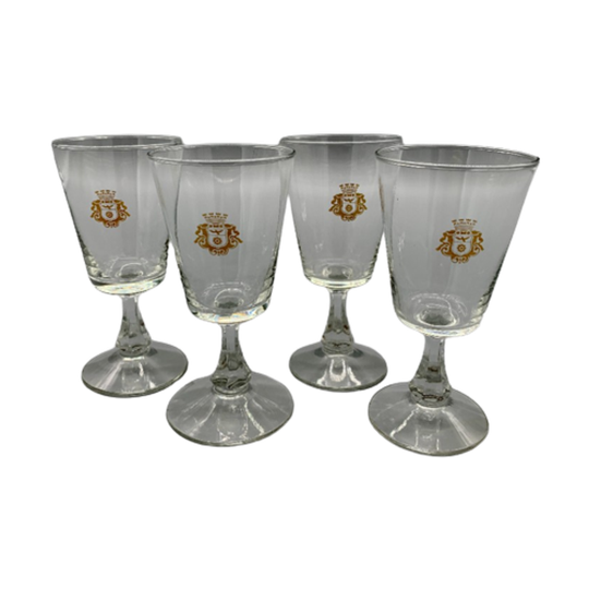 Set Voetglaasjes Met Goudkleurig Wapen 4 Stuks 1