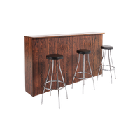 Danish Modern Free Standing Bar Cabinet With Stools From 1960’S