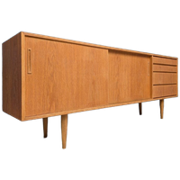 Vintage Eiken Lowboard, Jaren '60, Deens Design
