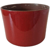 Vintage Bloempot Rood Oranje Keramieke Pot