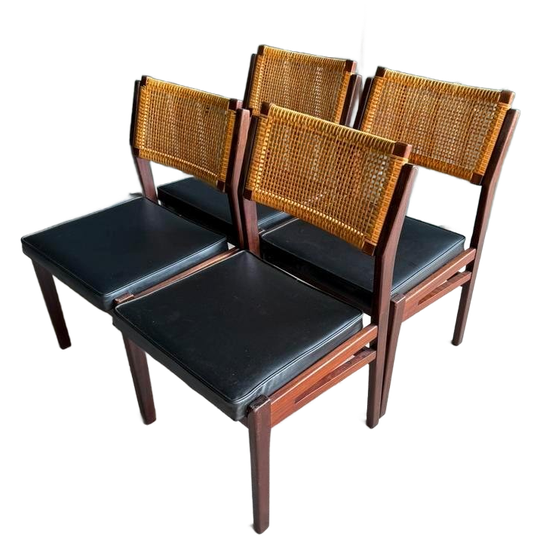 Set/4 Vintage Top Form Stoelen, 1960, Skai Webbing 1