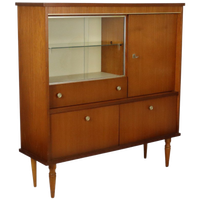 Kleine Sixties Dressoir Buffetkast Teak Fineer Scandinavische Stijl