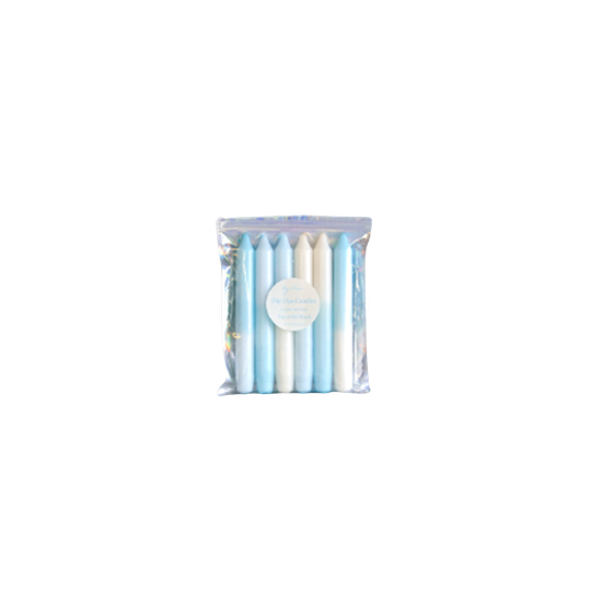 Handgekleurde Kaarsen Blauw By Vivi 1