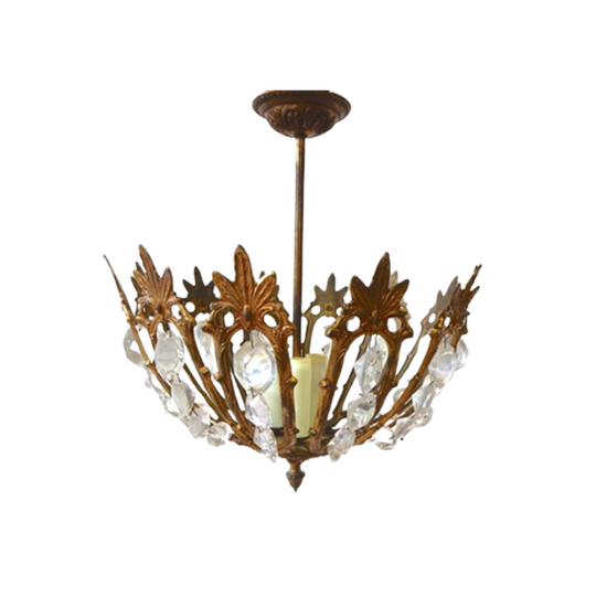 Retro Vintage Hanglamp Antiek Goud Kleur Plafondlamp 1