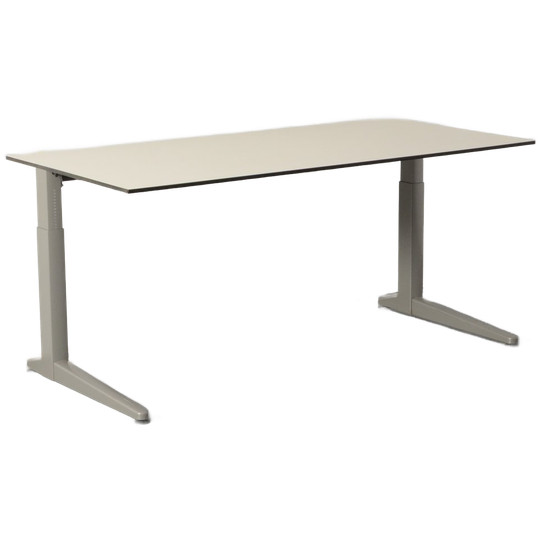 Ahrend Four Two Bureau, Creme Gespikkeld Blad, 160x80 Cm, Hoogte Instelbaar Onderstel 1