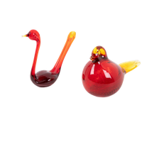 Swedish Art Glass Birds Sculptures From Bergdala, 1970’s