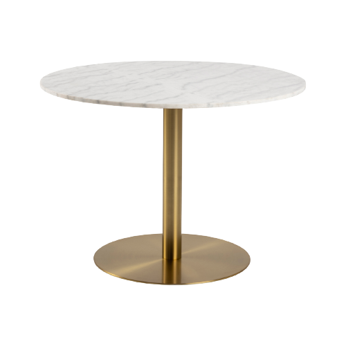 Sevilla Eetkamertafel - Ø105 Cm - Wit