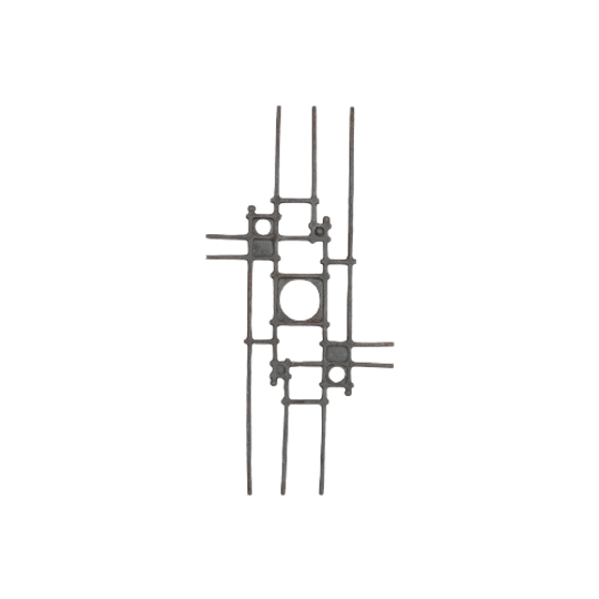 1980’s Crafted Brutalist Door Fixture/wall Art / Muurdecoratie / Wanddecoratie 1