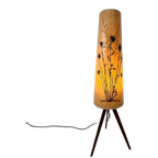 Vintage Vloerlamp - Teak Driepoot Voet - Droogbloemen Uniek thumbnail 1