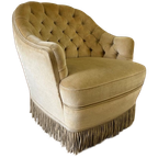 Vintage Fauteuil / Eenzit / Clubzetel Met Franjes thumbnail 1