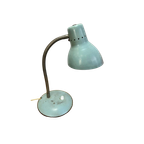Vintage Muntkleurige Industriële Tafellamp / Desk Lamp thumbnail 1