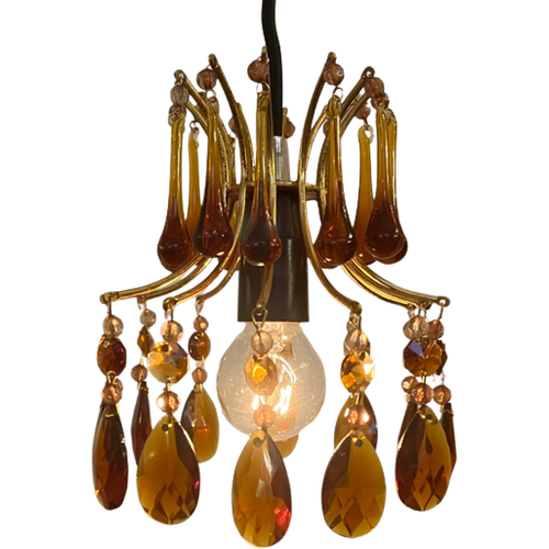 Murano Teardrop Hanglamp Kroonluchter Vintage Kristal