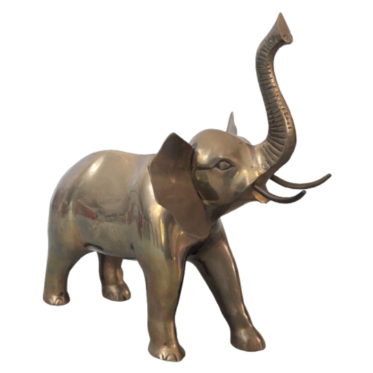 Grote Vintage Messing Olifant – Jaren 70 -(mf48) 1