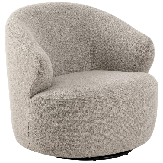 By fonQ | Hug Draaibare Fauteuil Bouclé Greige 1