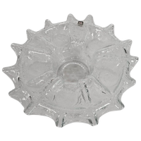Muurla - Handmade - Kristal Glas - Theelicht Houder - Finland - 1960'S