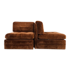 2X Vintage Fauteuil / Modulaire Bank thumbnail 1