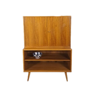 A.m.t. Fineer Kast Met Open Vakken, Vintage Wandkast